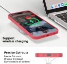 Husa Apple iPhone 14 Pro Max, Luxury Silicone, catifea in interior, protectie camere, rosie