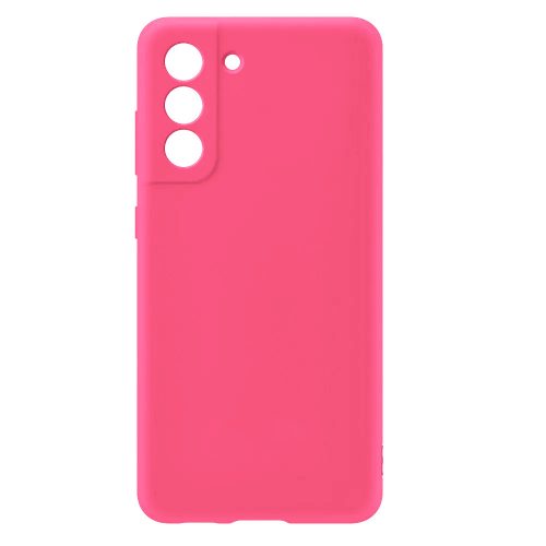 Husa Samsung Galaxy S22, Luxury Silicone, catifea in interior, protectie camere, roz siclam