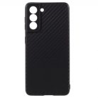 Husa Samsung Galaxy S21, Carbon Case, TPU moale cu aspect carbon, neagra