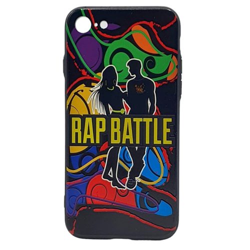 Husa de protecție iPhone 7/8/SE2, hibrid TPU + PC, model Rap Battle