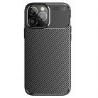 Husa Carbon Fiber pentru Apple iPhone 16, aspect carbon, neagra