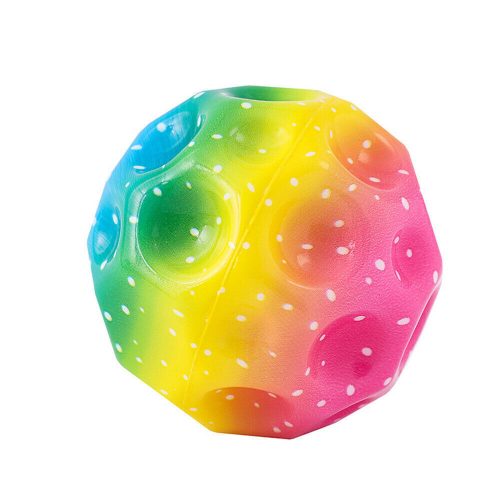 Minge saltareata Super Space Ball, 7 cm, lumini LED, roz/galben/albastru