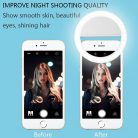 Lampa LED Selfie Ring Light, 3 moduri lumina, 3W, acumulator incorporat