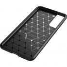 Husa Carbon Fiber pentru Xiaomi Mi 10T Lite Plus, aspect carbon, neagra