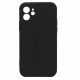 Husa Apple iPhone 11, Luxury Silicone, catifea in interior, protectie camere, neagra