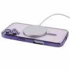 Husa Apple iPhone 16, Magsafe Electroplating TPU, protectie camera, margini mov