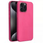 Husa Apple iPhone 16 Pro, Luxury Silicone, catifea in interior, roz ciclam