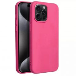   Husa Apple iPhone 16 Pro, Luxury Silicone, catifea in interior, roz ciclam