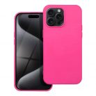 Husa Apple iPhone 16 Pro, Luxury Silicone, catifea in interior, roz ciclam