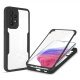 Husa Samsung Galaxy A52/A52s, Luxury 360° (fata + spate), protectie camere, neagra cu spate transparent