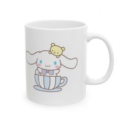   Cana ceramica personalizata, design Cinnamoroll, 330 ml, alba