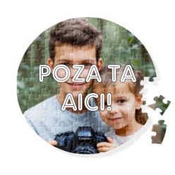 Puzzle personalizat cu poza ta, rotund, 20 cm, 42 piese