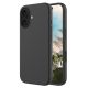 Husa Apple iPhone 16 Plus, Luxury Silicone, catifea in interior, neagra