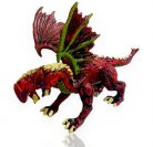 Figurina dragon cu doua capete Dragon Flying, rosu/verde