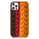 Husa antistres Pop It! pentru Apple iPhone 12, multicolora, model 10