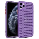 Husa Breath Case pentru Samsung Galaxy A41, silicon moale cu perforatii, violet