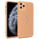 Husa Breath Case pentru Apple iPhone 12 Mini (5.4), silicon moale cu perforatii, rose gold