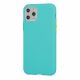 Husa de protectie Button TPU pentru Apple iPhone 6/6S, silicon moale, verde mint cu butoane galbene