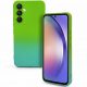 Husa Samsung Galaxy A13 4G, Luxury Ombre Silicone, catifea in interior, protectie camere, verde/albastru