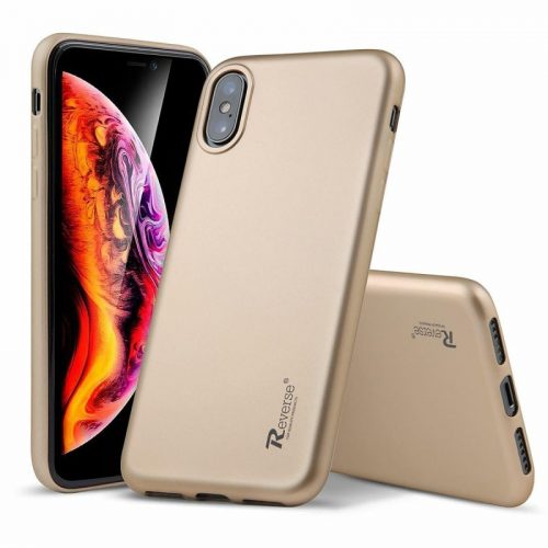 Husa de protectie Reverse Luxury TPU pentru Apple iPhone 11 Pro Max, aurie