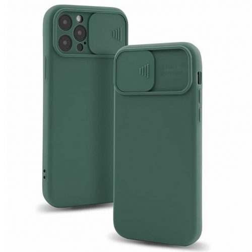 Husa Xiaomi Redmi 9A, Slide TPU, silicon moale, flexibil, verde inchis