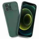 Husa Xiaomi Redmi 9A, Slide TPU, silicon moale, flexibil, verde inchis