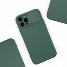 Husa Xiaomi Redmi 9A, Slide TPU, silicon moale, flexibil, verde inchis