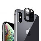 Fake camera iPhone 11 Pro, pentru iPhone X / XS / XS Max, protectie din metal si sticla, neagra