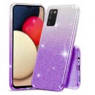 Husa Luxury Glitter Gradient pentru Samsung Galaxy A72, argintiu cu mov