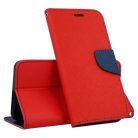 Husa tip carte Fancy Case pentru Samsung Galaxy A22 4G, inchidere magnetica, rosu/navy