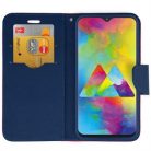 Husa tip carte Fancy Case pentru Samsung Galaxy A22 4G, inchidere magnetica, rosu/navy