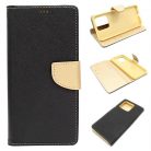 Husa protectie Xiaomi Redmi 10, Fancy Case, tip carte, inchidere magnetica, negru/auriu