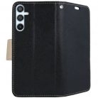 Husa Samsung Galaxy S22+ (S22 Plus), Fancy Case, tip carte, inchidere magnetica, negru/auriu