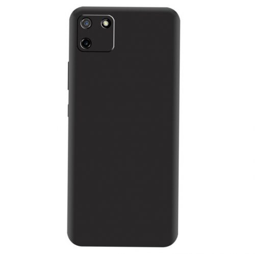 Husa protectie Realme C11 2020, Matt TPU, protectie camera, silicon moale, neagra