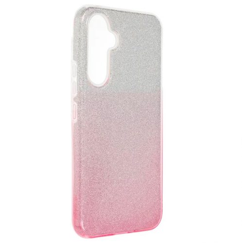 Husa protectie Samsung Galaxy A54 5G, Gradient Luxury Glitter, argintiu/roz