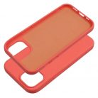 Husa Apple iPhone 15 Pro, Luxury Silicone, catifea in interior, rosu piersica