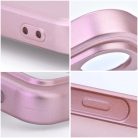 Husa Samsung Galaxy A15, Luxury Metallic Silicone, catifea in interior, protectie camere, aspect metalic, rose gold