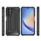 Husa protectie Samsung Galaxy A15, Armor Case, hibrid (TPU + Plastic), neagra