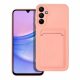 Husa protectie Samsung Galaxy A25, Card Case, buzunar pentru carduri/cartele, roz pal