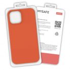 Husa protectie MySafe Silic pentru Apple iPhone 11 Pro, catifea in interior, portocaliu