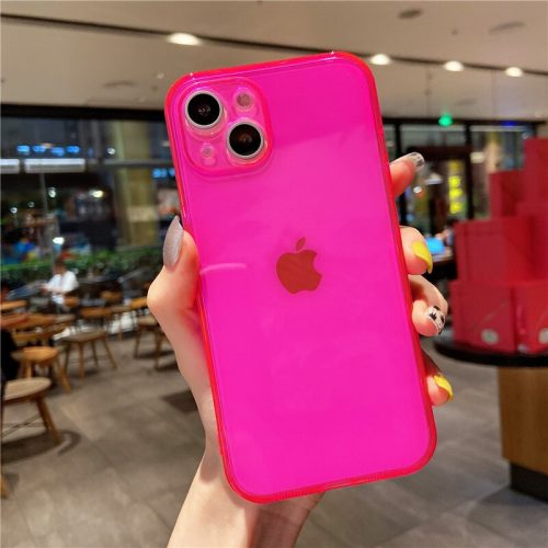 Husa Apple iPhone 12 Mini, Mysafe Neo, protectie camere, pink neon