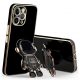 Husa Apple iPhone 15 Pro Max, Astronaut Case, protectie camera, functie stand expunere, neagra