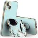 Husa Apple iPhone 15 Pro Max, Astronaut Case, protectie camera, functie stand expunere, albastru mint