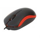 Mouse optic Omega OM-07V, 1000 DPI, cablu USB 108 cm, negru cu rosu