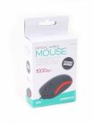 Mouse optic Omega OM-07V, 1000 DPI, cablu USB 108 cm, negru cu rosu