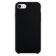 Husa Liquid Silicone Case pentru Apple iPhone 7/8, interior microfibra, neagra