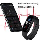 Bratara fitness FitPro M6, ecran color HD, Bluetooth, monitorizare somn/ritm cardiac, curea neagra