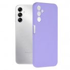 Husa Samsung Galaxy A34 5G, Luxury Silicone, protectie camera, catifea in interior, violet