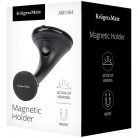 Suport auto magnetic Krüger & Matz KM1364, prindere tip ventuza, rotire 360 grade, 2 placute metalice incluse, negru