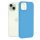 Husa Apple iPhone 15 Plus, Luxury Silicone, catifea in interior, albastru deschis